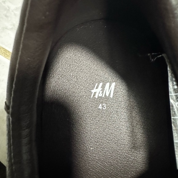 H&M Men’s Brown Faux Leather Lace-Up Casual Sneakers Size 10 - Picture 6 of 8